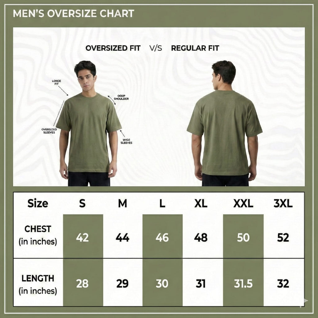 Bulk Baggy Fit Drop shoulder T-Shirts | Olive Green | Round Neck, Pure Cotton, Bio Wash |
