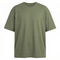Bulk Baggy Fit Drop shoulder T-Shirts | Olive Green | Round Neck, Pure Cotton, Bio Wash |